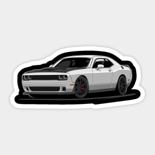 Challenger Hellcat (white) Sticker